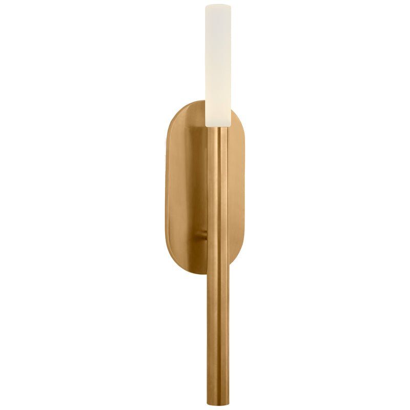Visual Comfort Signature KW 2281AB-EC LED Bath Sconce, Antique-Burnished Brass