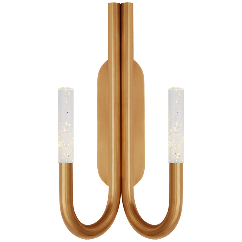 Visual Comfort Signature KW 2283AB-SG LED Wall Sconce, Antique-Burnished Brass
