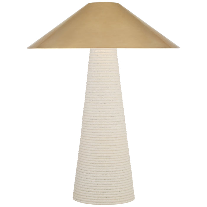 Visual Comfort Signature KW 3660PRW-AB Three Light Accent Lamp, Porous White Porcelain