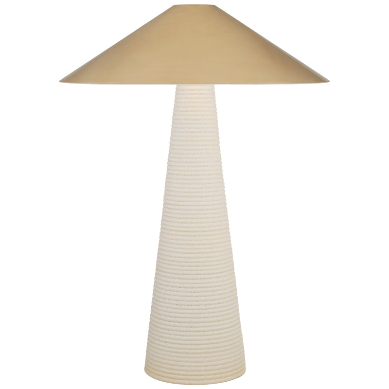 Visual Comfort Signature KW 3661PRW-AB Two Light Table Lamp, Porous White Porcelain