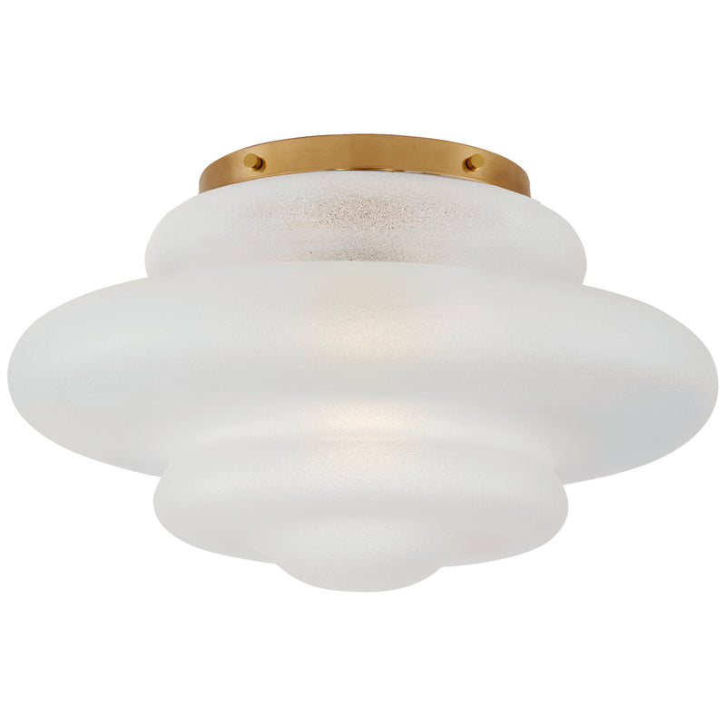 Visual Comfort Signature KW 4271AB-VG One Light Flush Mount, Antique-Burnished Brass