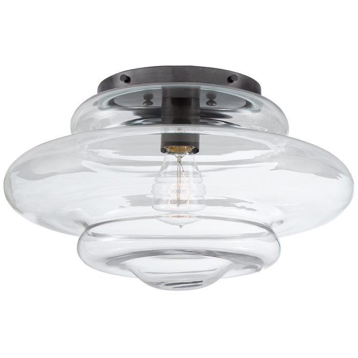 Visual Comfort Signature KW 4271BZ-CG One Light Flush Mount, Bronze