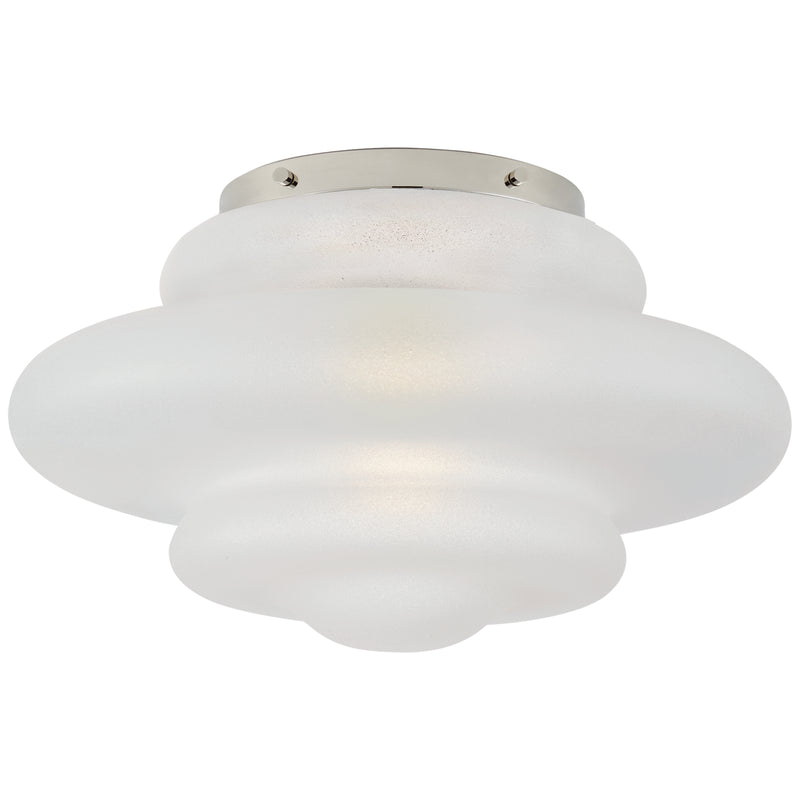 Visual Comfort Signature KW 4271PN-VG One Light Flush Mount, Polished Nickel