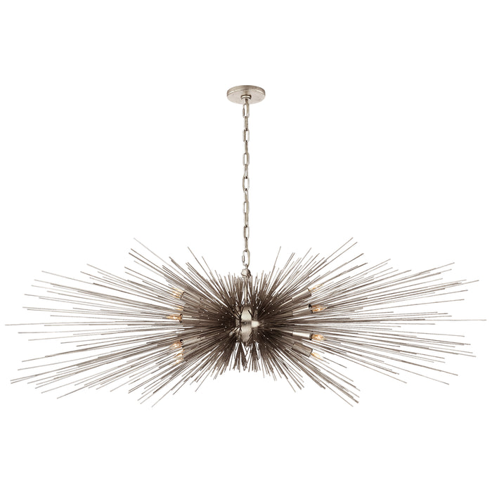 Visual Comfort Signature KW 5182BSL 16 Light Chandelier, Burnished Silver Leaf