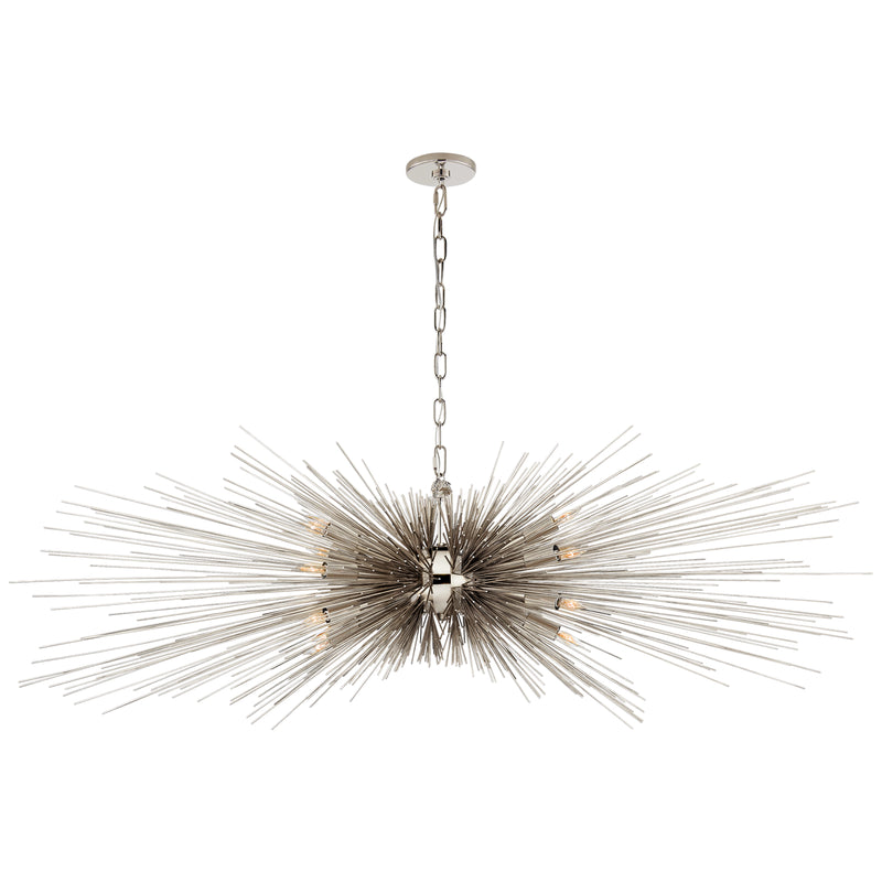 Visual Comfort Signature KW 5182PN 16 Light Chandelier, Polished Nickel