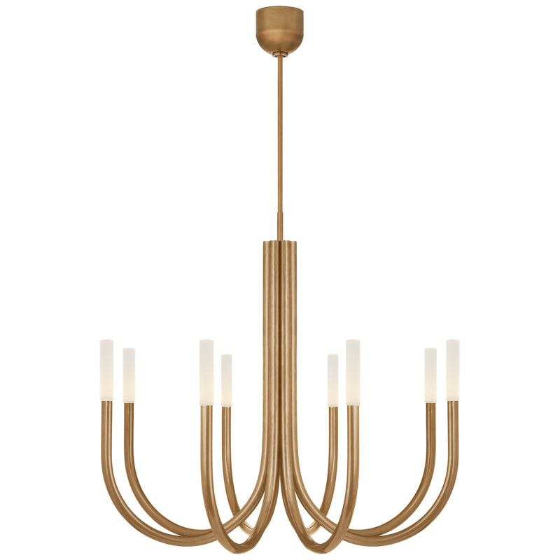 Visual Comfort Signature KW 5581AB-EC LED Chandelier, Antique-Burnished Brass