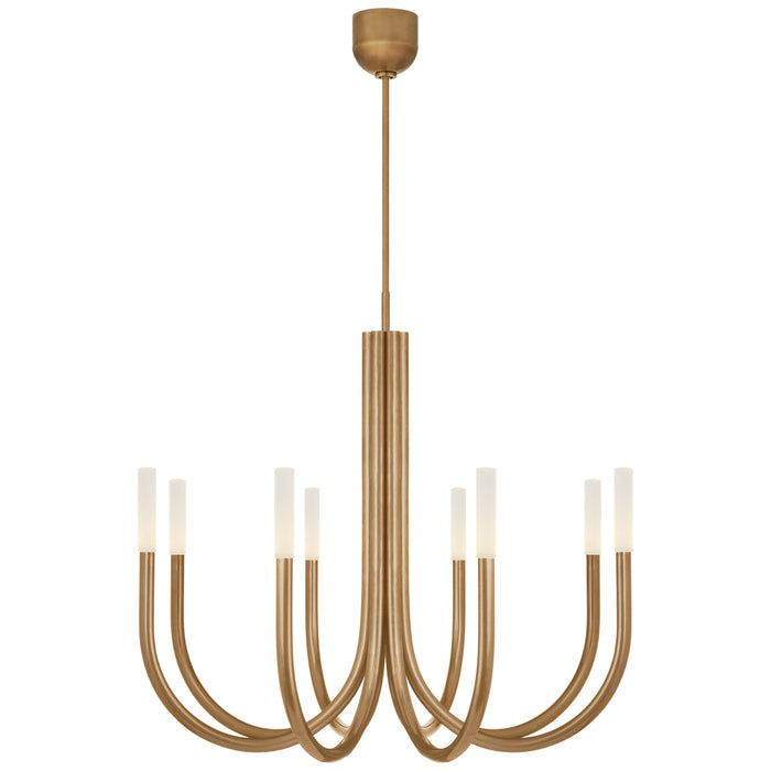 Visual Comfort Signature KW 5581AB-EC LED Chandelier, Antique-Burnished Brass