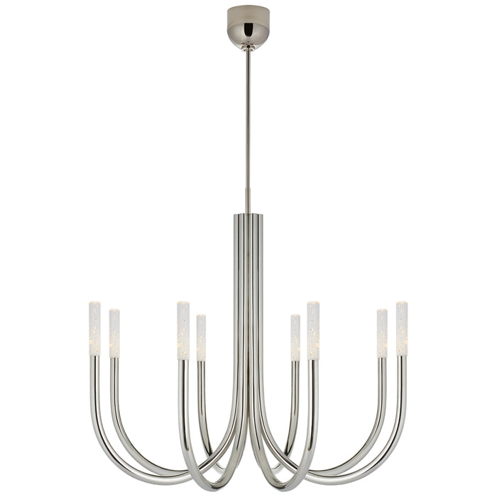 Visual Comfort Signature KW 5581PN-SG LED Chandelier, Polished Nickel