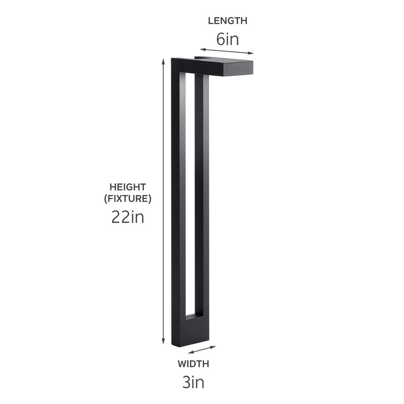Kichler 15844BKT One Light Path Light, Textured Black