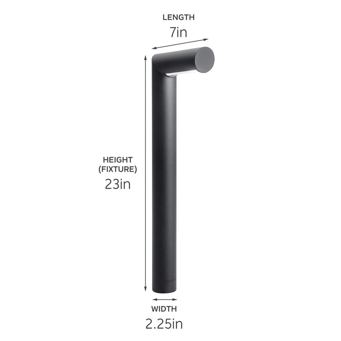 Kichler 15845BKT One Light Path Light, Textured Black