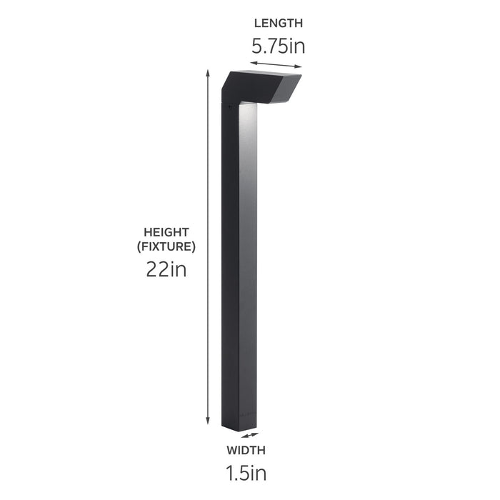 Kichler 15846BKT One Light Path Light, Textured Black