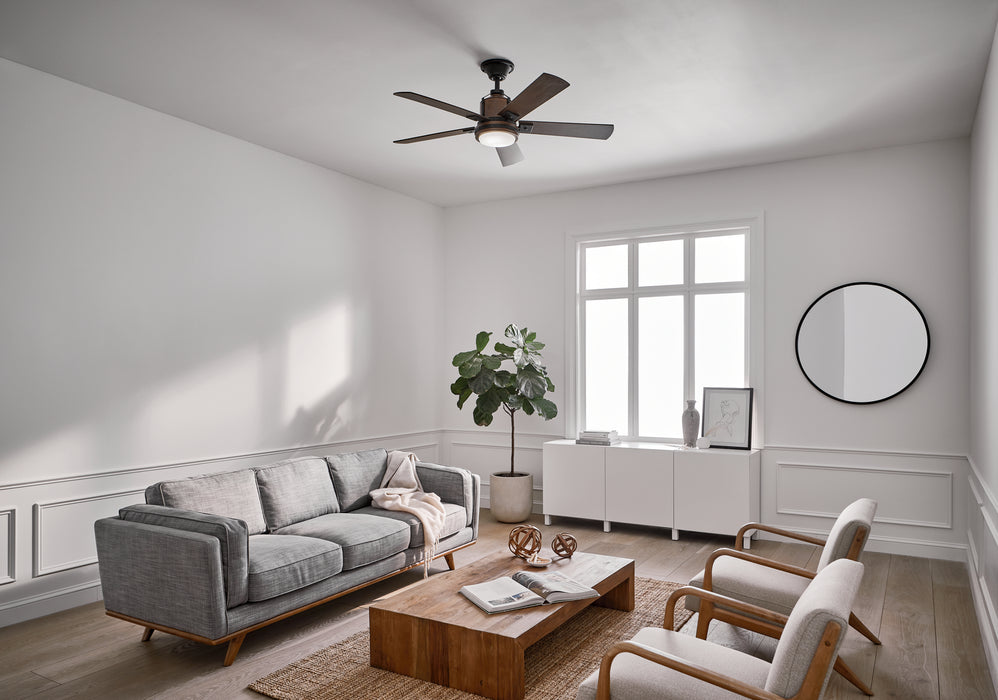 Kichler 300052DBK 52" Ceiling Fan, Distressed Black