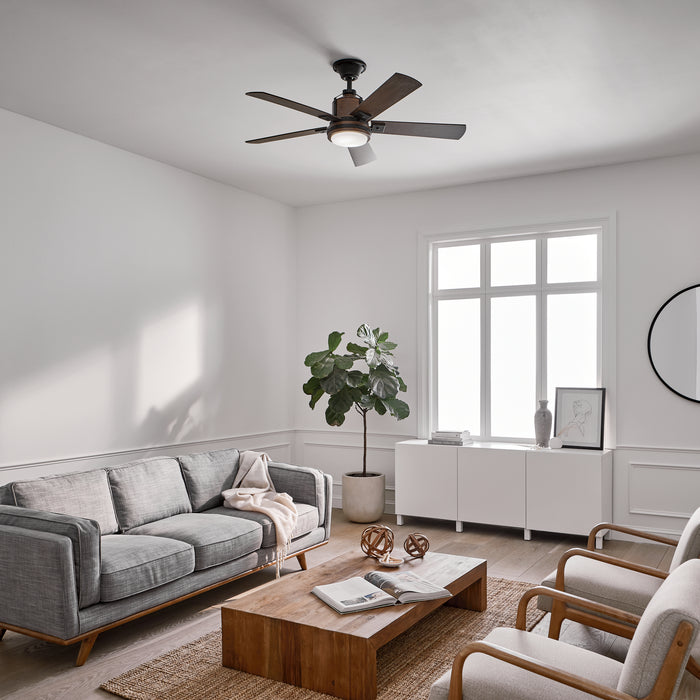 Kichler 300052DBK 52" Ceiling Fan, Distressed Black