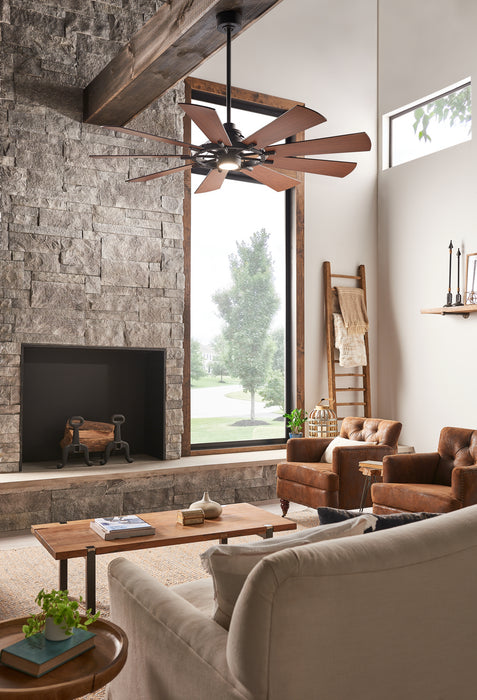 Kichler 300265DBK 65" Ceiling Fan, Distressed Black