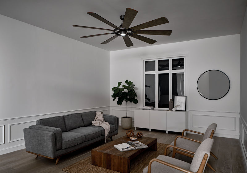 Kichler 300285AVI 85" Ceiling Fan, Anvil Iron