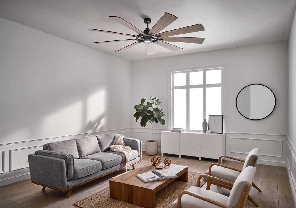 Kichler 300285WZC 85" Ceiling Fan, Weathered Zinc