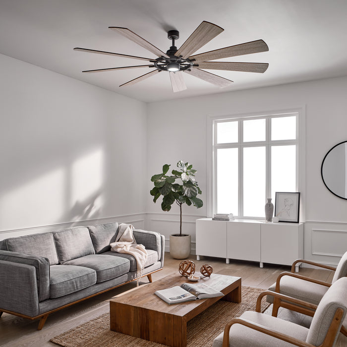 Kichler 300285WZC 85" Ceiling Fan, Weathered Zinc