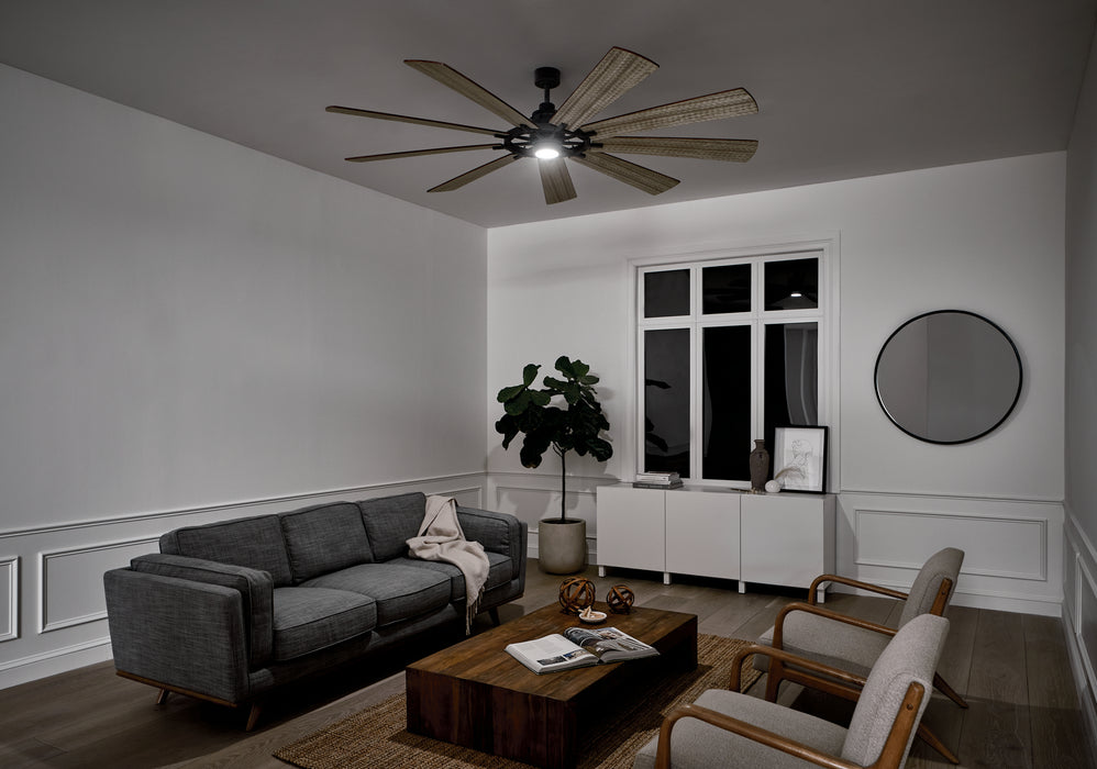 Kichler 300285WZC 85" Ceiling Fan, Weathered Zinc