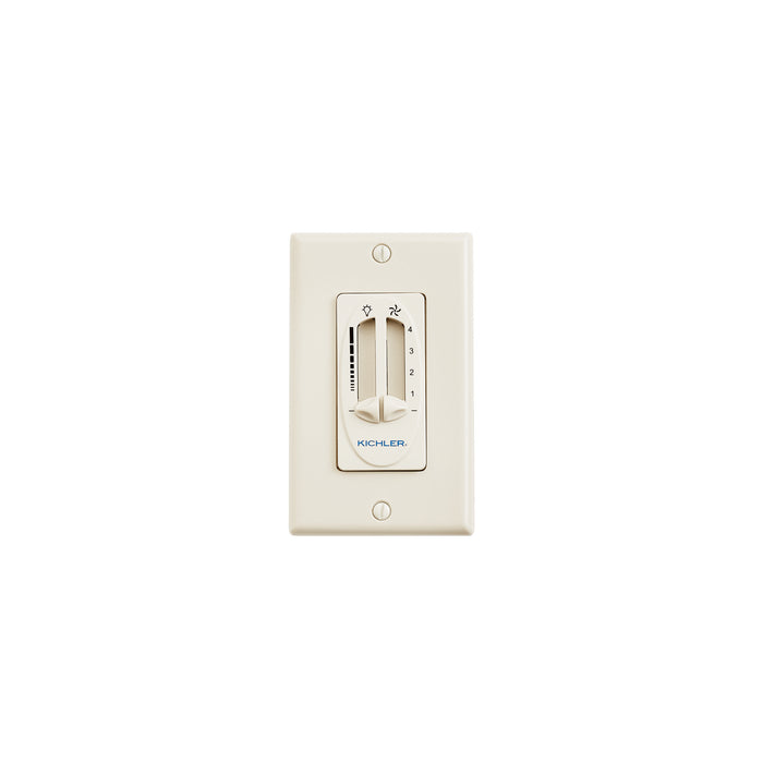 Kichler 337010ALM Fan 4 Speed-Light Dimmer, Almond