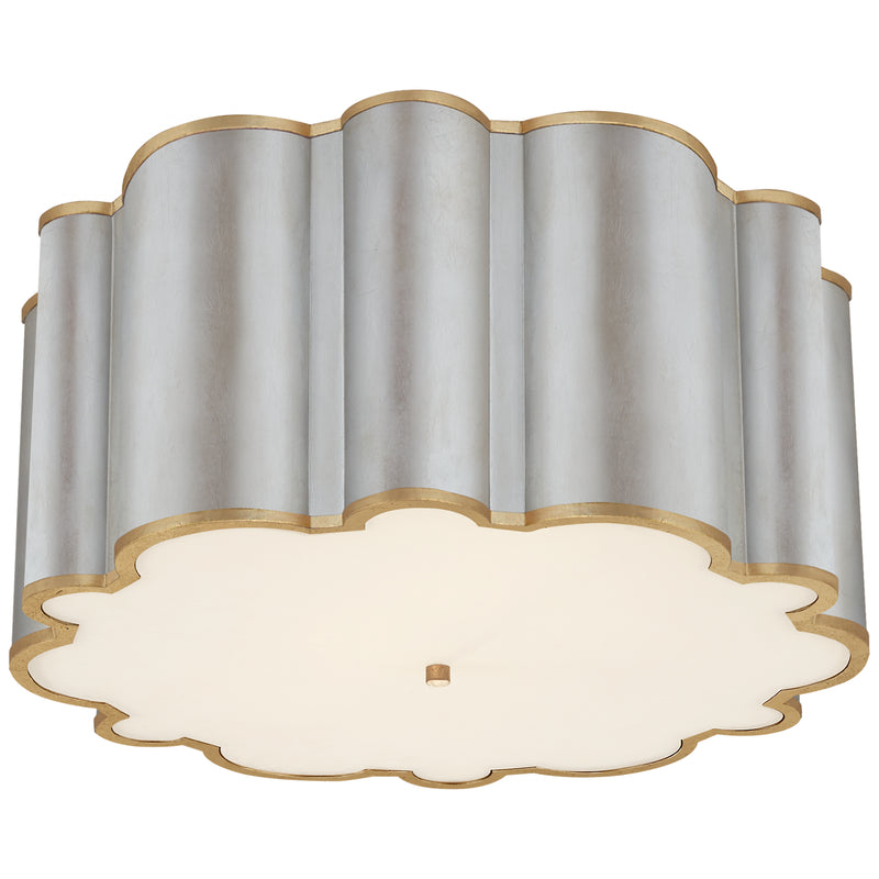 Visual Comfort Signature AH 4021BSL/G-FA Four Light Flush Mount, Burnished Silver Leaf with Gild