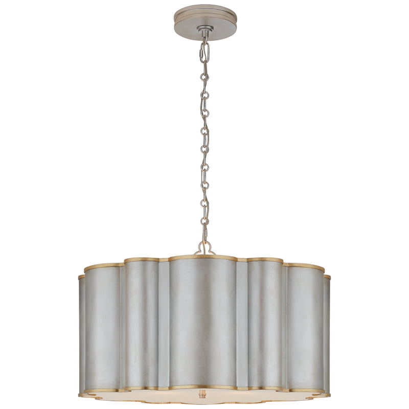 Visual Comfort Signature AH 5215BSL/G-FA Four Light Pendant, Burnished Silver Leaf with Gild