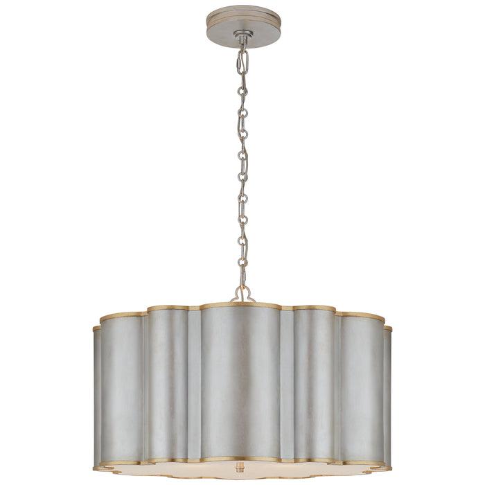 Visual Comfort Signature AH 5215BSL/G-FA Four Light Pendant, Burnished Silver Leaf with Gild