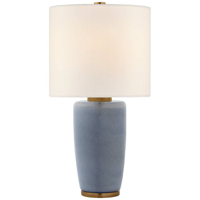 Visual Comfort Signature BBL 3601PBC-L One Light Table Lamp, Polar Blue Crackle