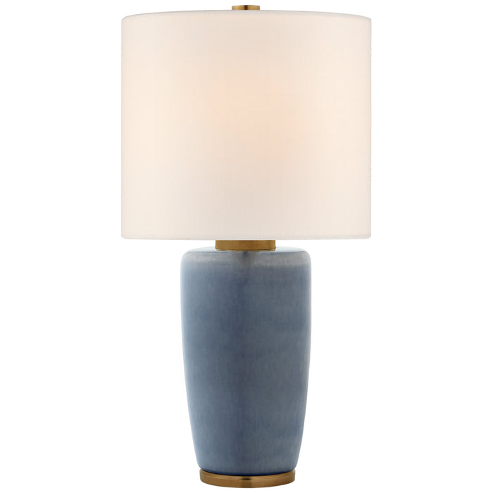 Visual Comfort Signature BBL 3601PBC-L One Light Table Lamp, Polar Blue Crackle