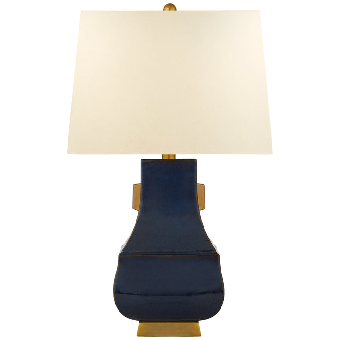 Visual Comfort Signature CHA 8694MBB/BG-PL One Light Table Lamp, Mixed Blue Brown with Burnt Gold