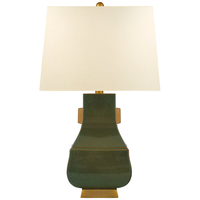 Visual Comfort Signature CHA 8694OSG/BG-PL One Light Table Lamp, Oslo Green with Burnt Gold