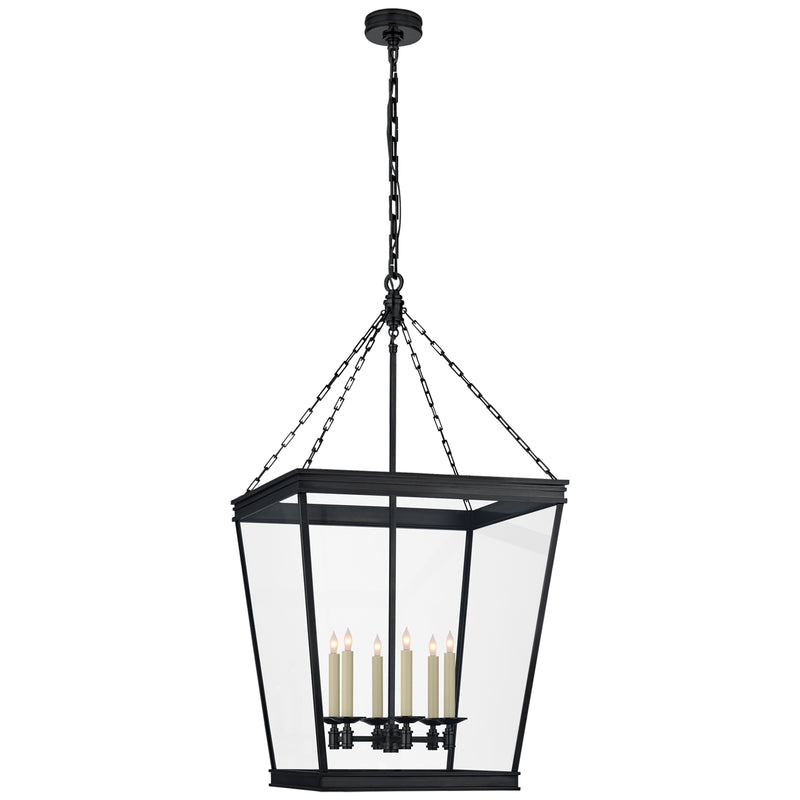 Visual Comfort Signature CHC 5612BZ-CG Six Light Lantern, Bronze