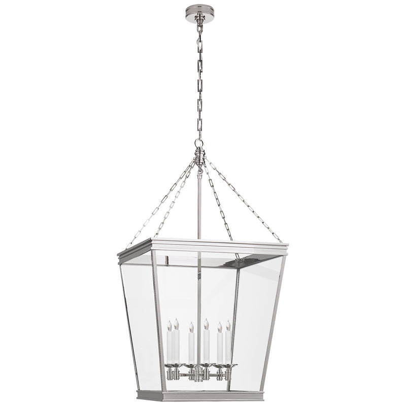 Visual Comfort Signature CHC 5612PN-CG Six Light Lantern, Polished Nickel