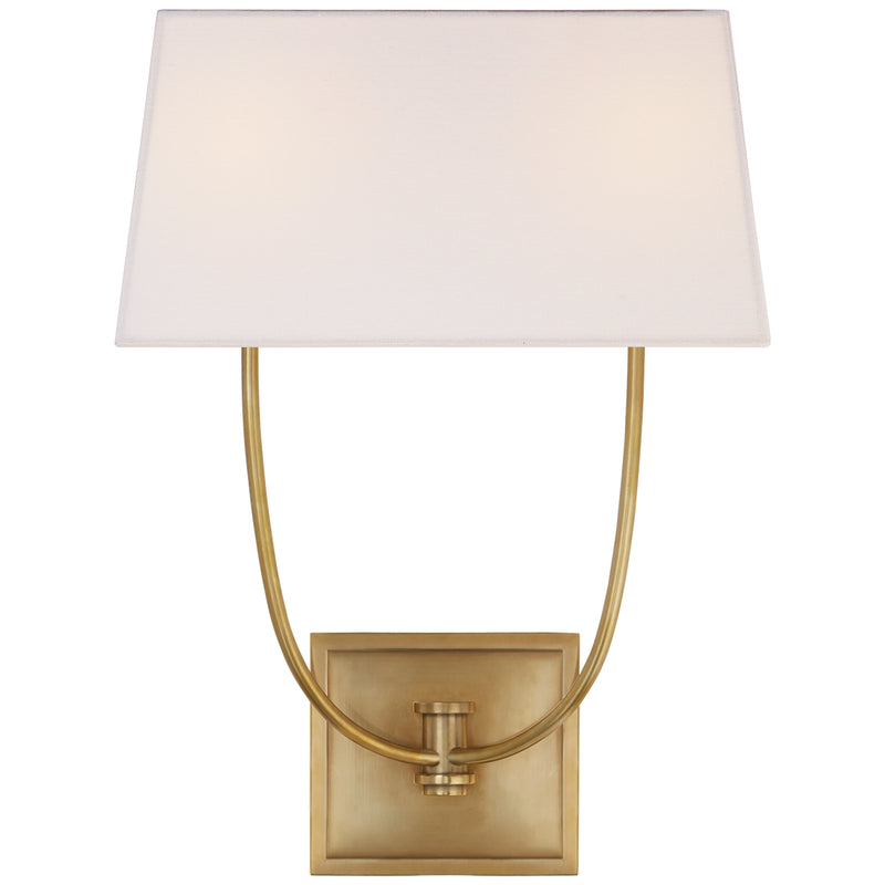 Visual Comfort Signature CHD 2621AB-L Two Light Wall Sconce, Antique-Burnished Brass