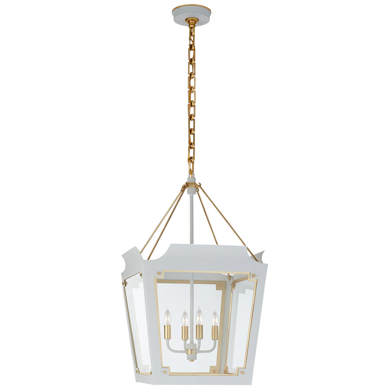 Visual Comfort Signature JN 5020SW/G-CG Four Light Lantern, Soft White with Gild