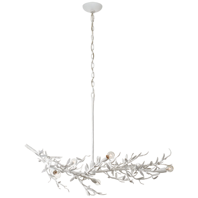 Visual Comfort Signature JN 5070PW Six Light Chandelier, Plaster White
