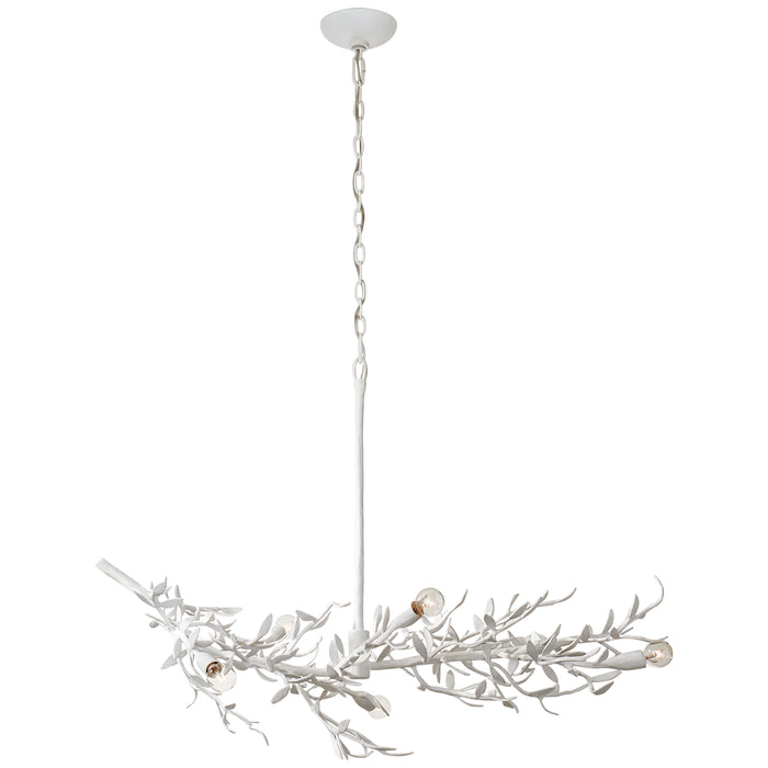 Visual Comfort Signature JN 5070PW Six Light Chandelier, Plaster White