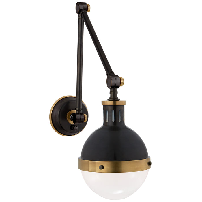 Visual Comfort Signature TOB 2090BZ/HAB-WG One Light Wall Sconce, Bronze with Antique Brass