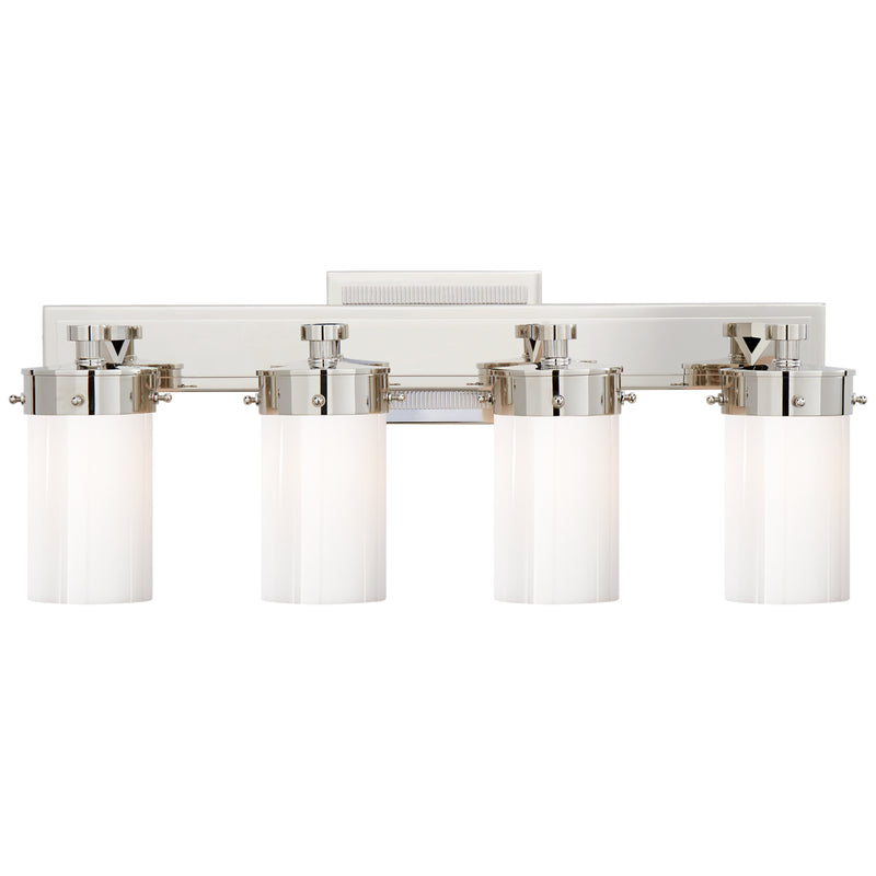 Visual Comfort Signature TOB 2316PN-WG Four Light Bath Sconce, Polished Nickel