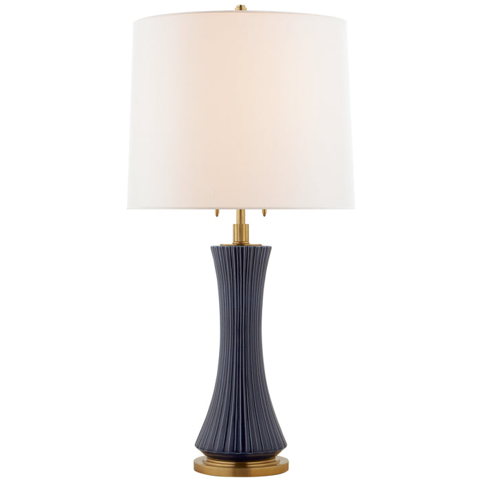 Visual Comfort Signature TOB 3655DM-L Two Light Table Lamp, Denim Porcelain