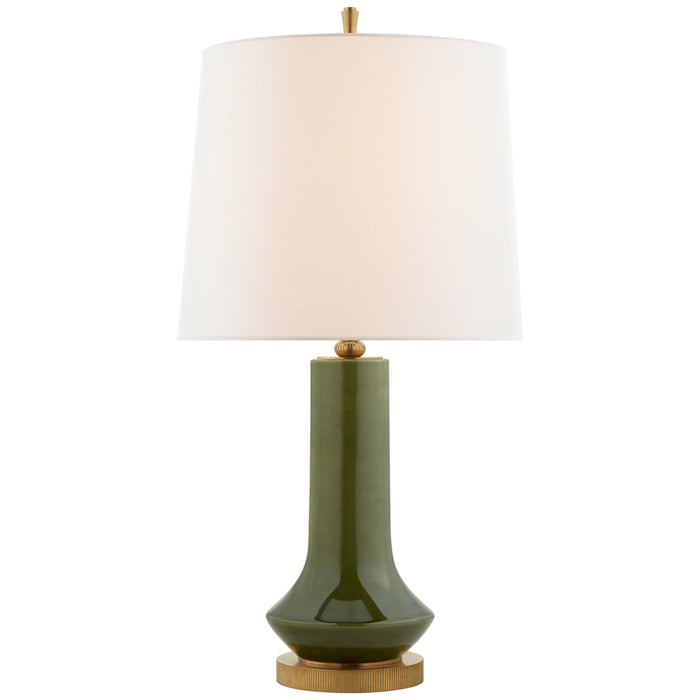 Visual Comfort Signature TOB 3657EMG-L Two Light Table Lamp, Emerald Green