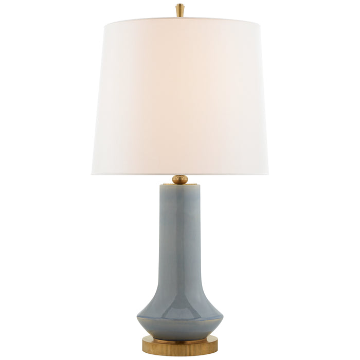 Visual Comfort Signature TOB 3657PBC-L Two Light Table Lamp, Polar Blue Crackle