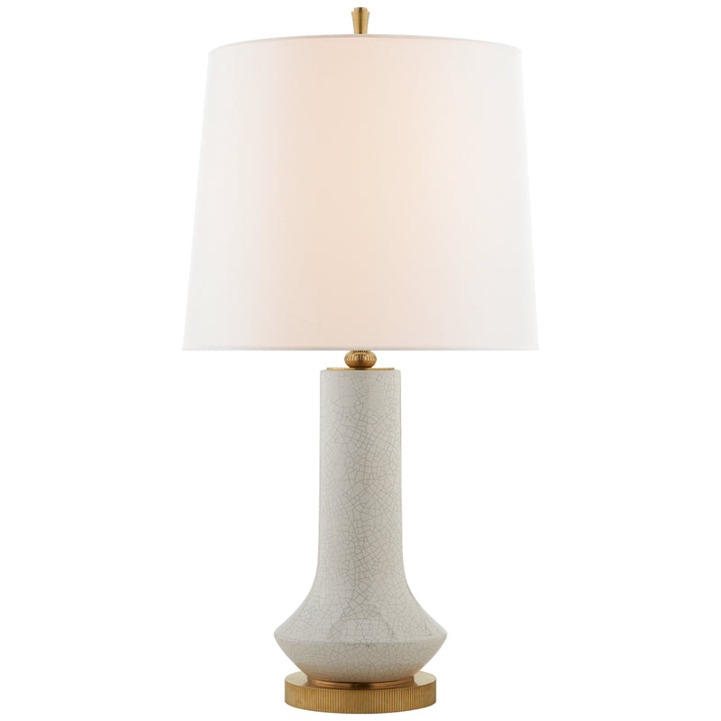 Visual Comfort Signature TOB 3657WTC-L Two Light Table Lamp, White Crackle