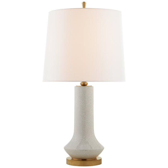 Visual Comfort Signature TOB 3657WTC-L Two Light Table Lamp, White Crackle