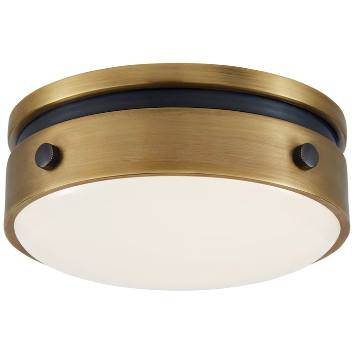 Visual Comfort Signature TOB 4062BZ/HAB-WG LED Flush Mount, Bronze with Antique Brass