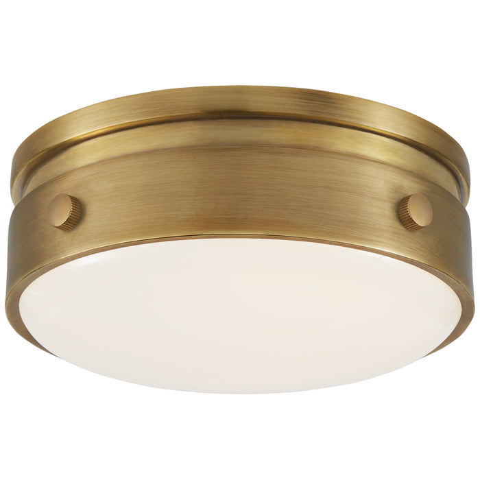 Visual Comfort Signature TOB 4062HAB-WG LED Flush Mount, Hand-Rubbed Antique Brass