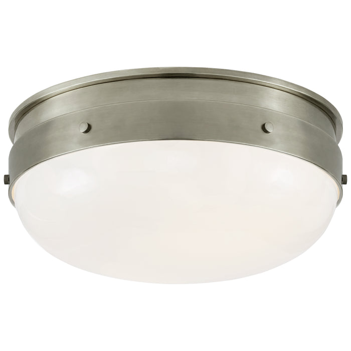 Visual Comfort Signature TOB 4063AN-WG Two Light Flush Mount, Antique Nickel