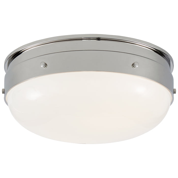 Visual Comfort Signature TOB 4063PN-WG Two Light Flush Mount, Polished Nickel