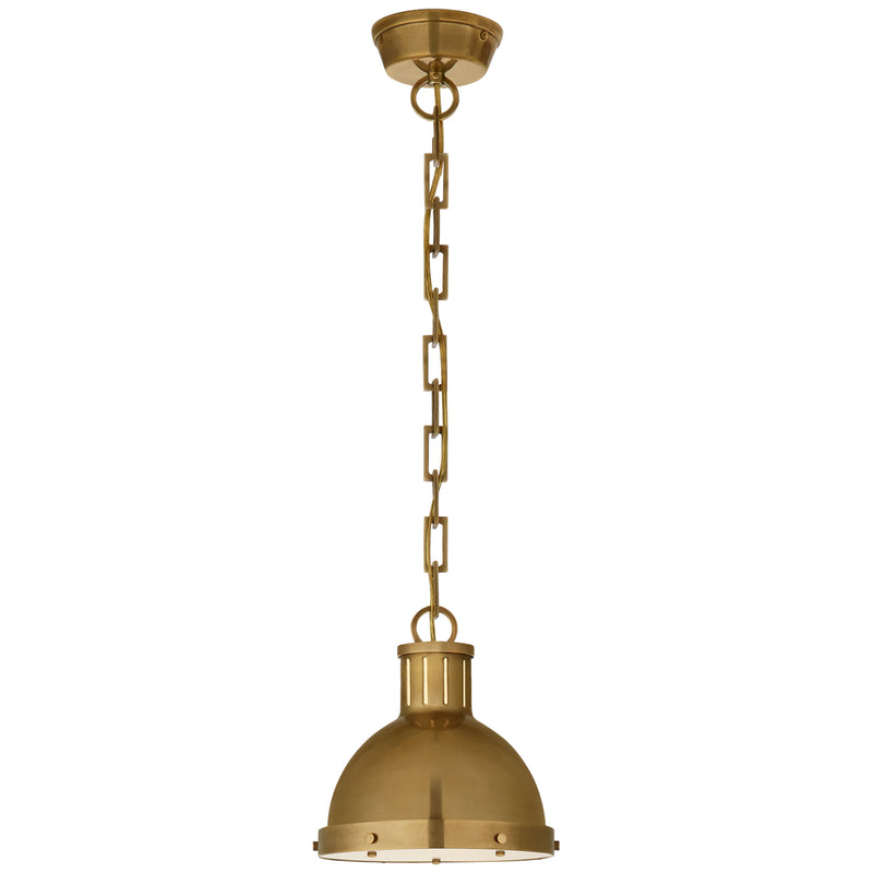 Visual Comfort Signature TOB 5068HAB One Light Pendant, Hand-Rubbed Antique Brass