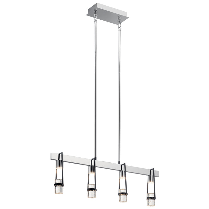 Kichler 84127 LED Linear Chandelier, Matte Black