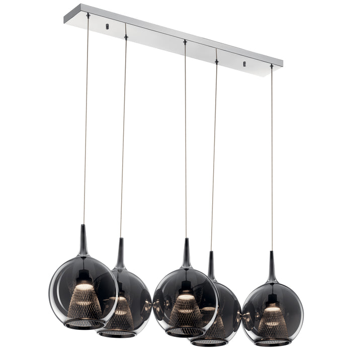 Kichler 84154 LED Linear Chandelier, Chrome